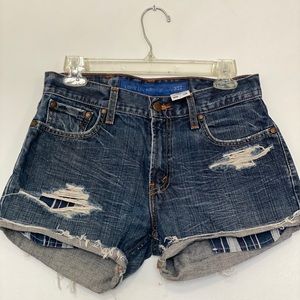 Levi’s 527 distressed shorts